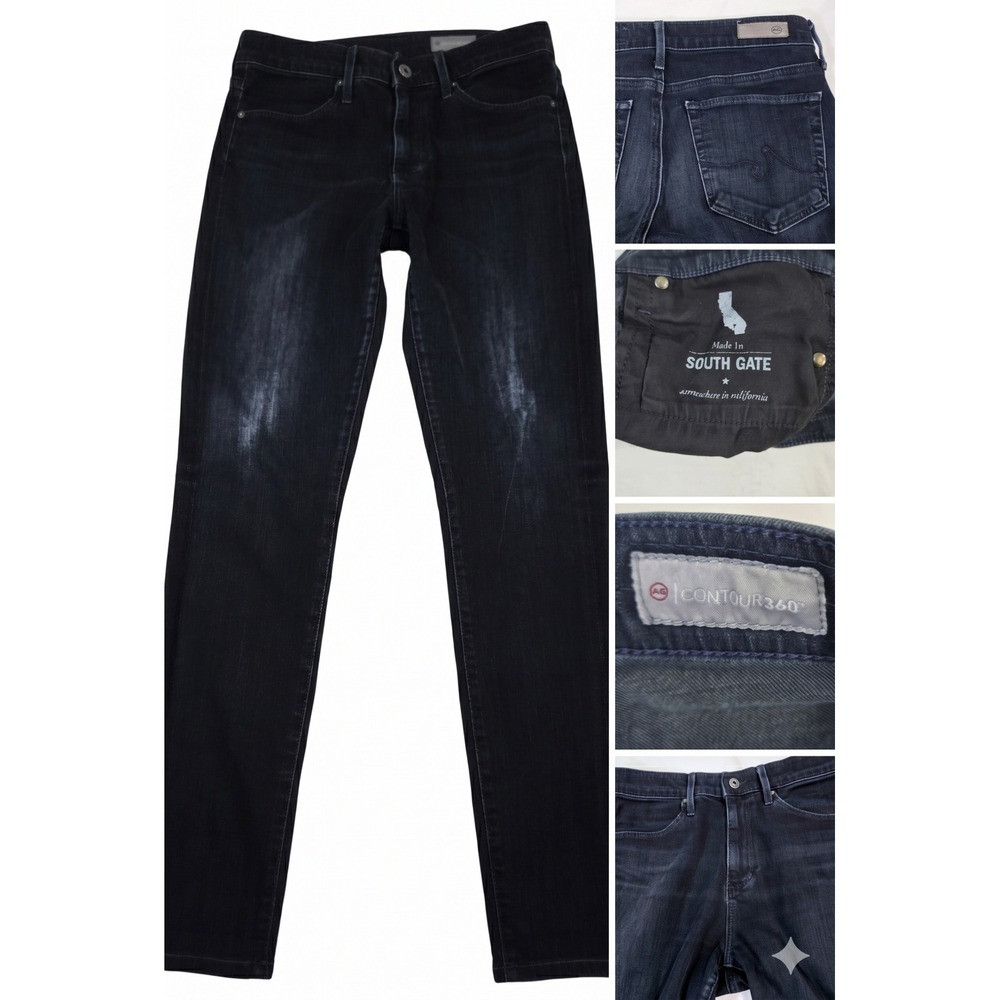 AG Adriano Goldschmied Contour 360 Jeans Womens 26R Dark Wash Skinny Made In USA